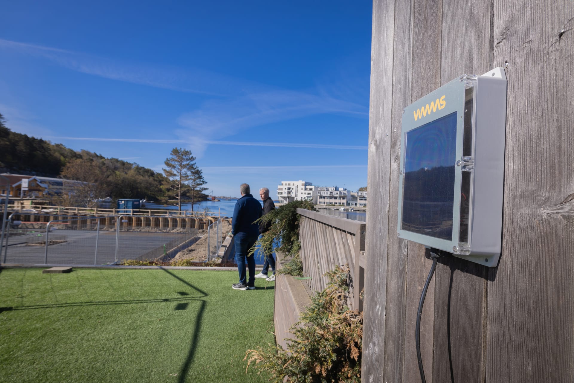 VIMMS Vibration Monitor installed at construction site near coast