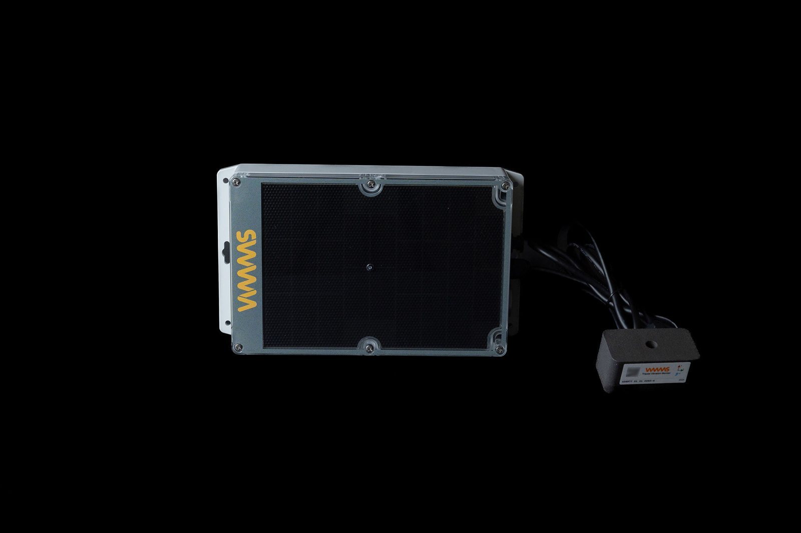 VIMMS Vibration Monitor with geophone sensor, front view